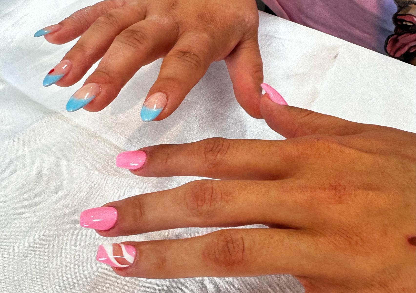 Fullset with gel color / fill in 