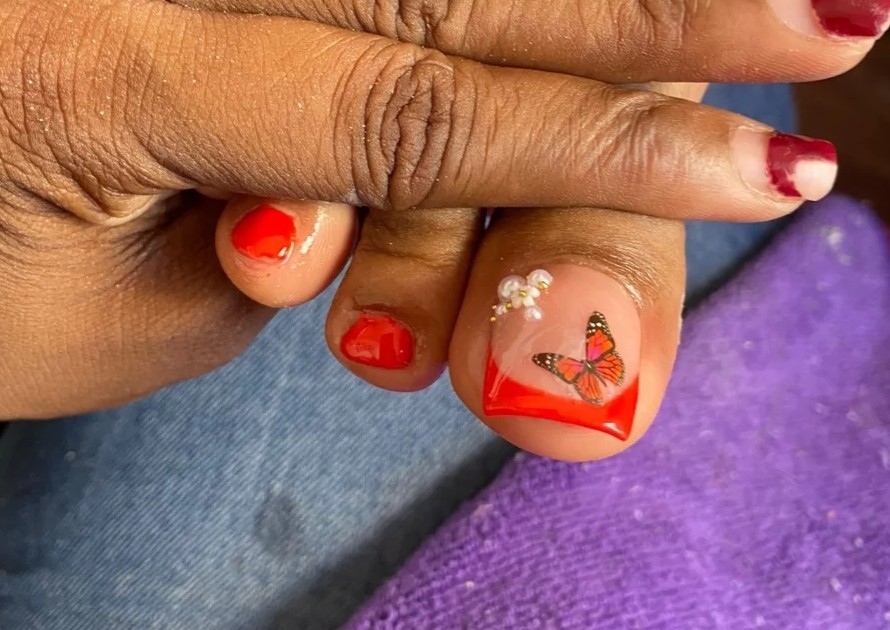 Luxury Acrylic Toe Enhancement