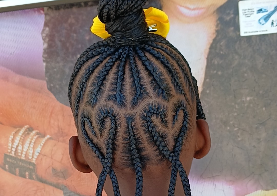 Kids  braids extensions added 11 & under.  