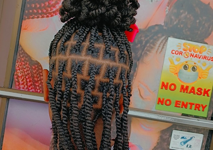 Kids Box braids afro kinky added 11 & under
