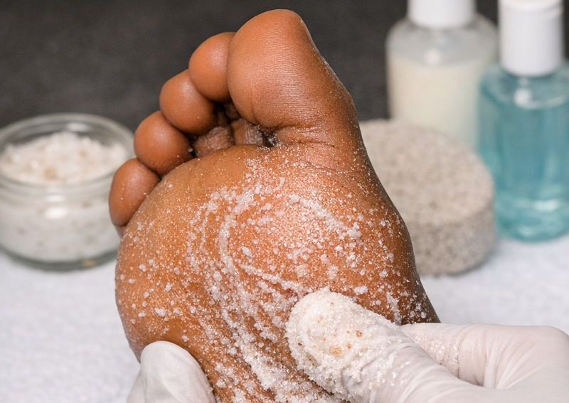 Female Exfoliating Pedicure