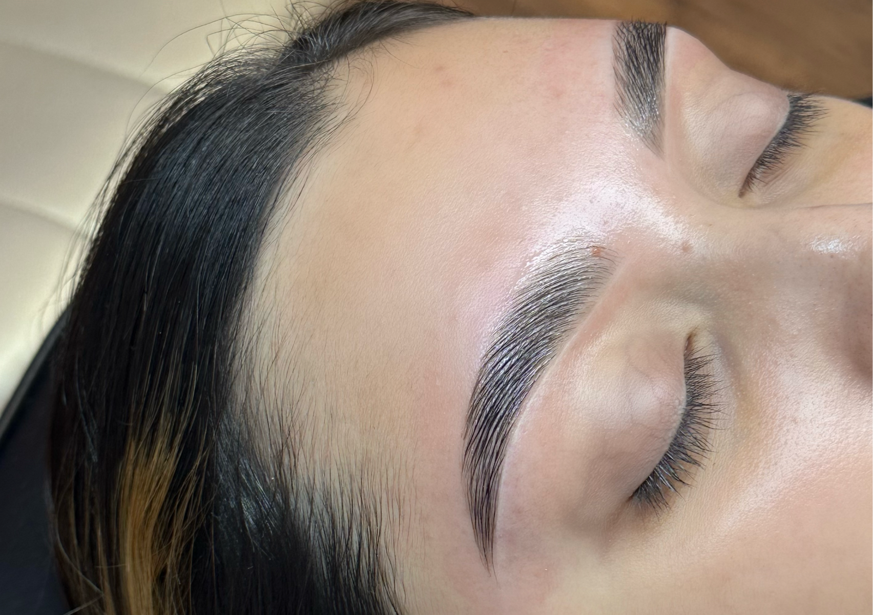 brow lamination, tint, & wax