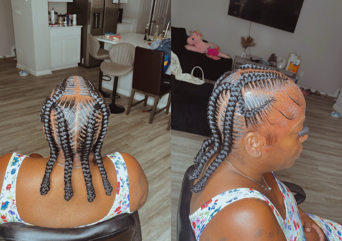 4 criss cross stitch braids 