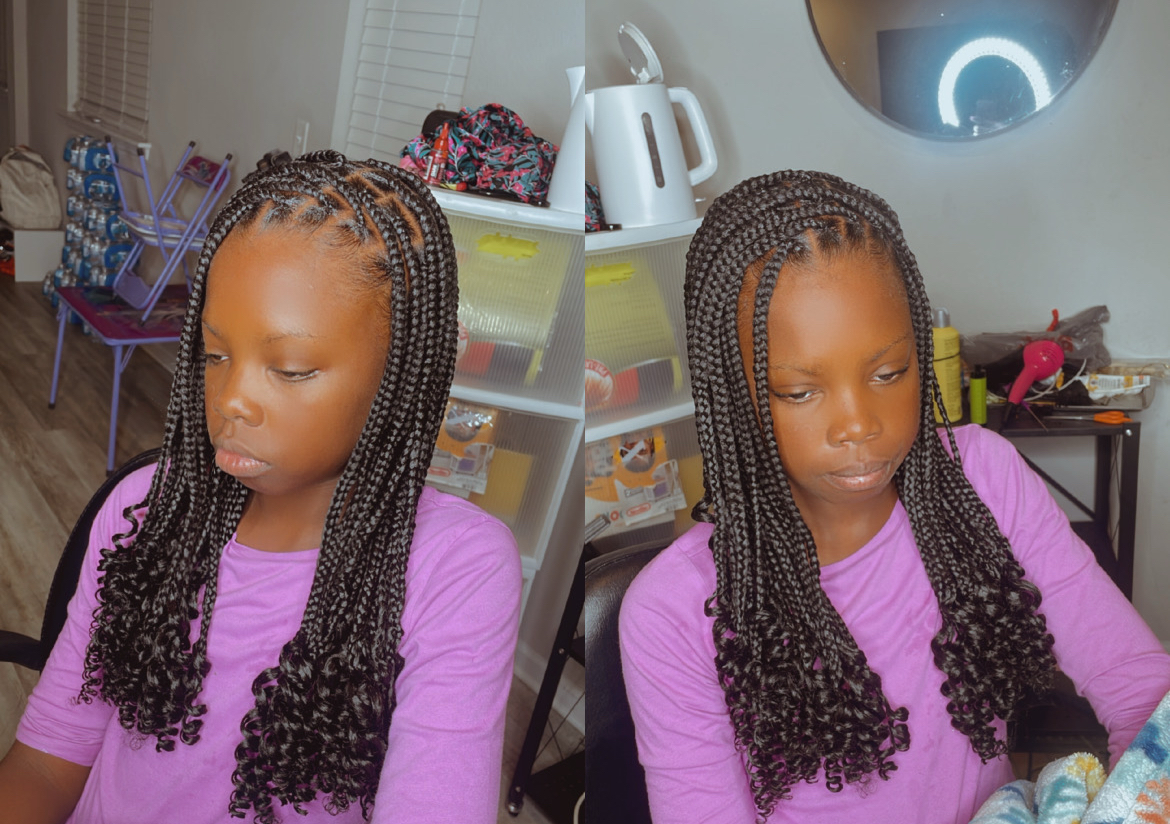 kids smedium knotless 12 and under  