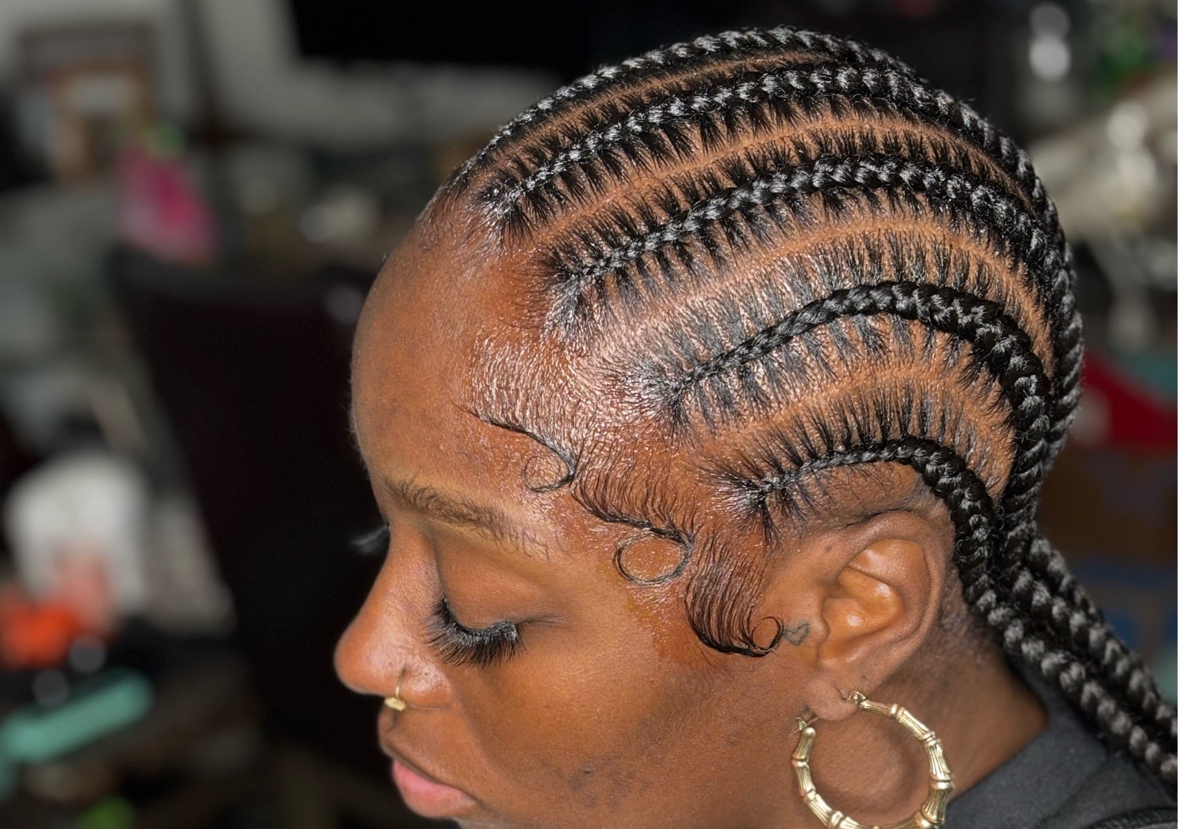 8 Straight Back stitch Braids 