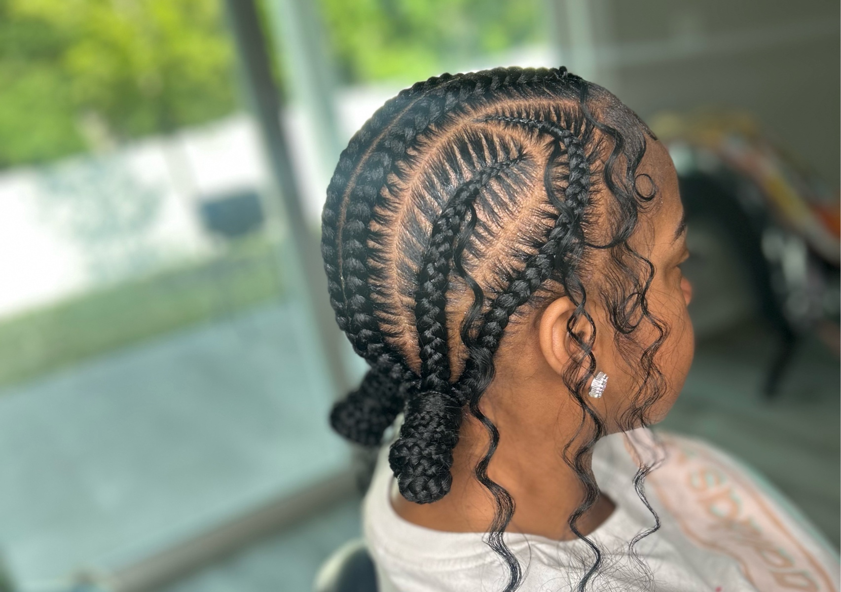  6 freestyle Braids w/Wo boho pieces