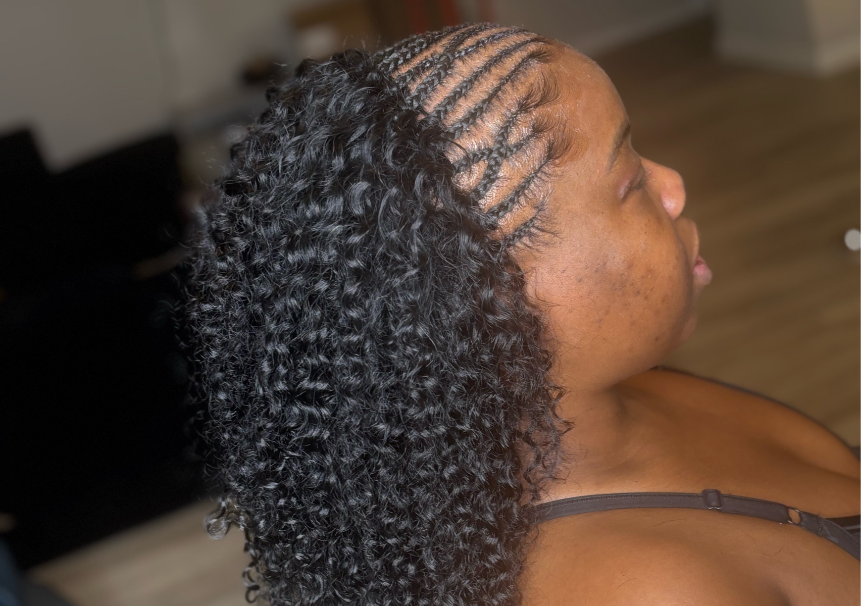 Stitch braids with sew in 