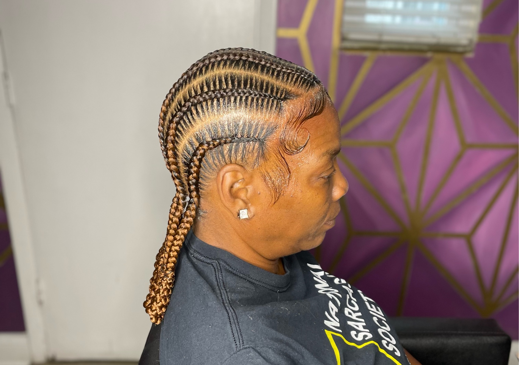 6 STITCH BRAIDS  STRAIGHT BACK