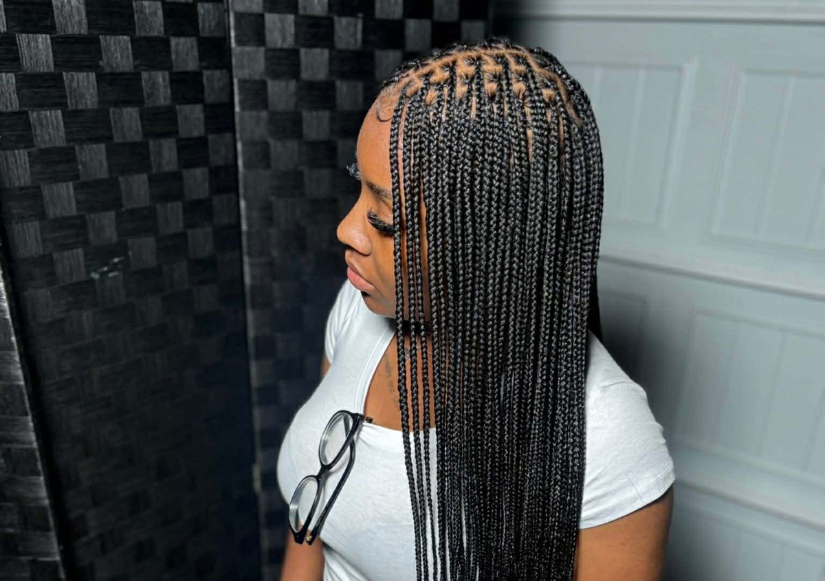 Xs butt length human hair goodes knotless 