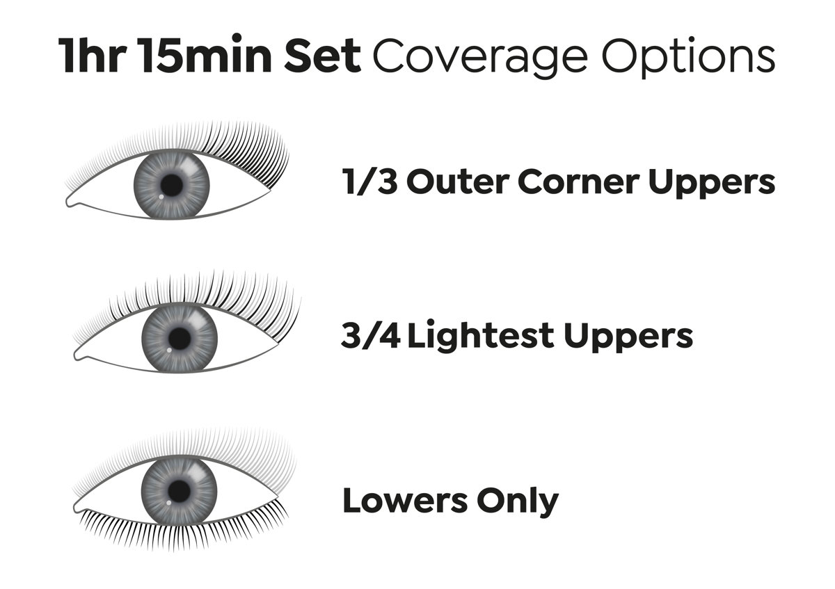 1 Hour 15 min Partial Lash Set (existing client)