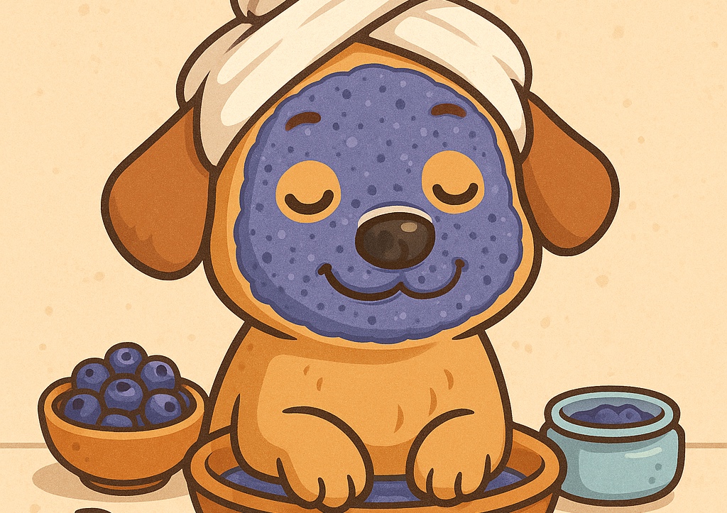 Blueberry face massage