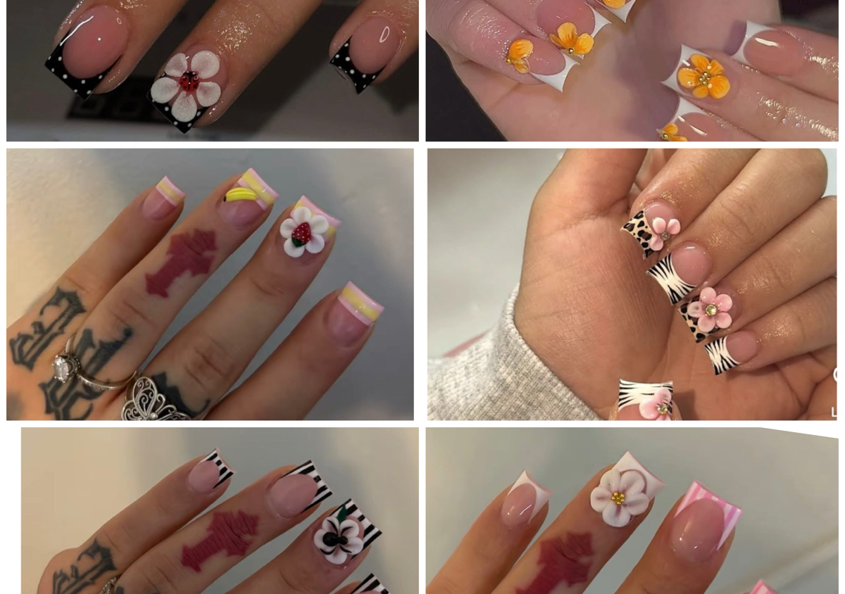 Short nails art recreation 