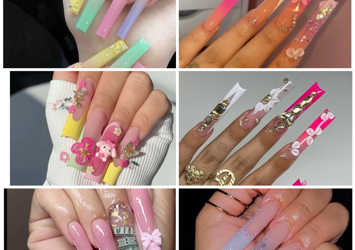 Long Nails art tecreation 