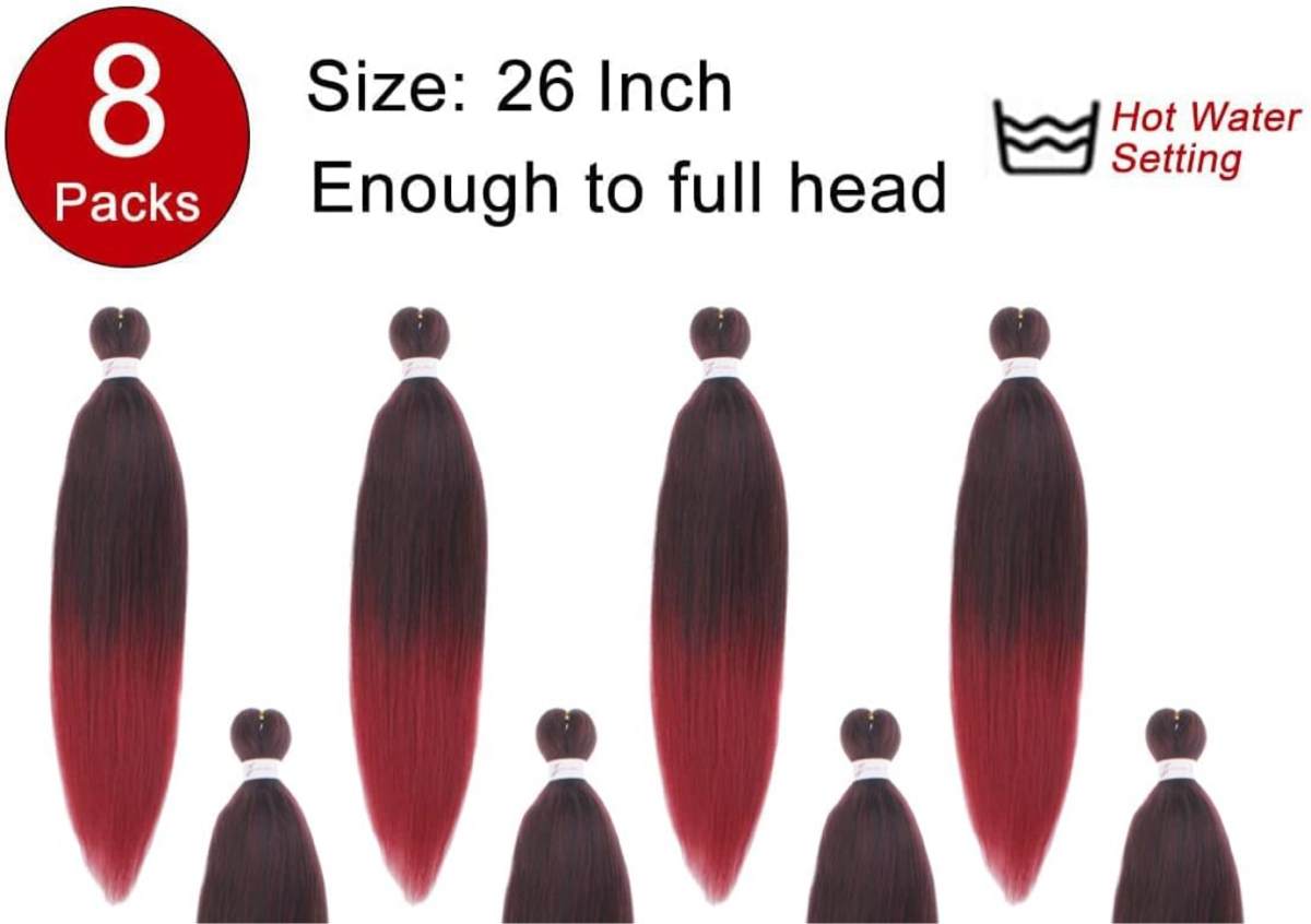 Color Ombre Bungundy 26 inch