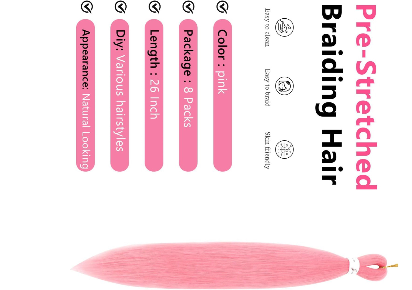 Color pink 26 inch