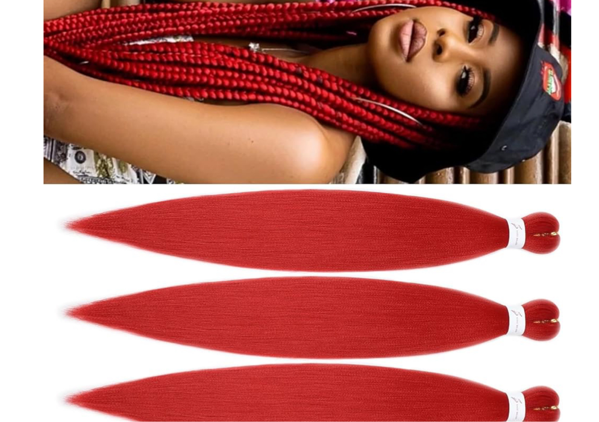 Red braiding hair
3 packs