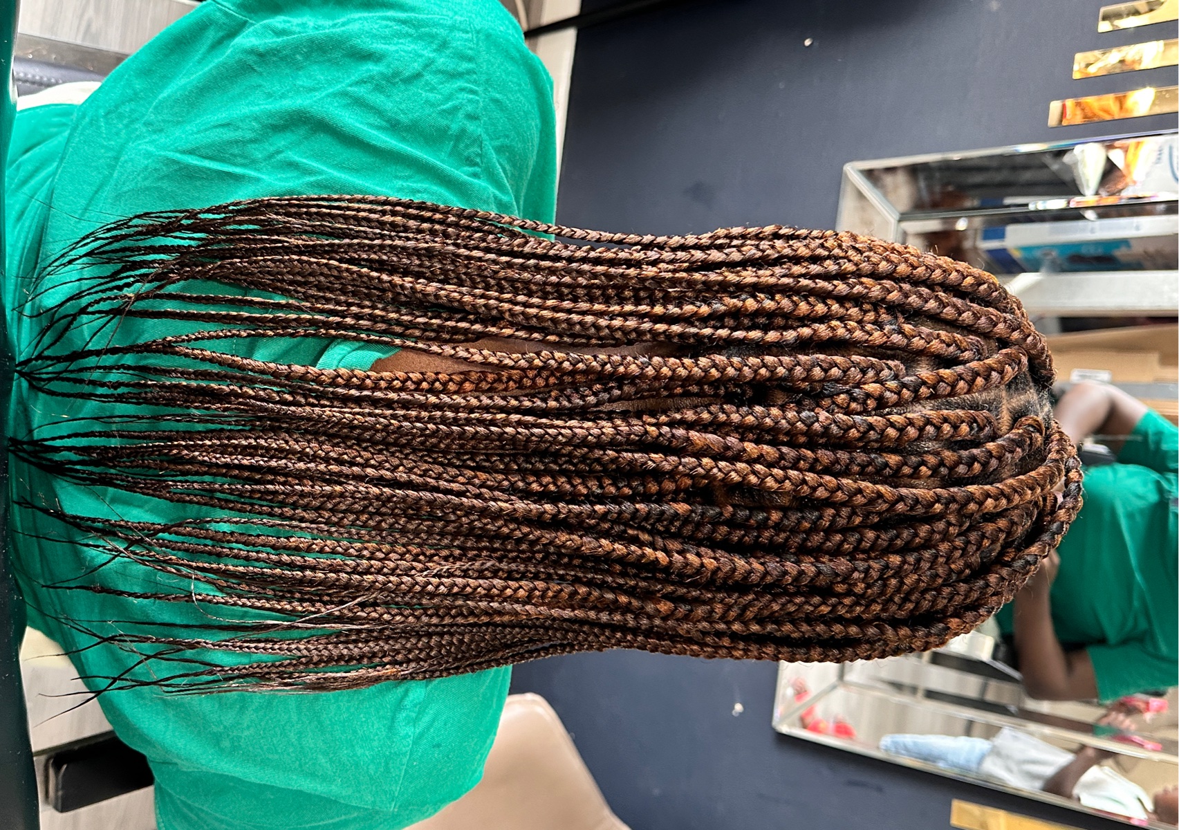 Shoulder length box braids