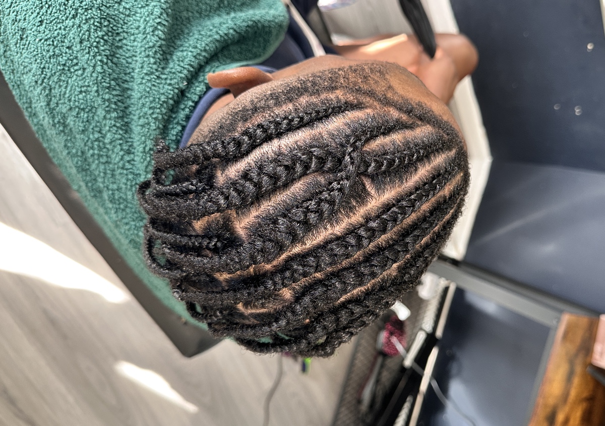 Men’s cornrow just the top of the head (5/5)