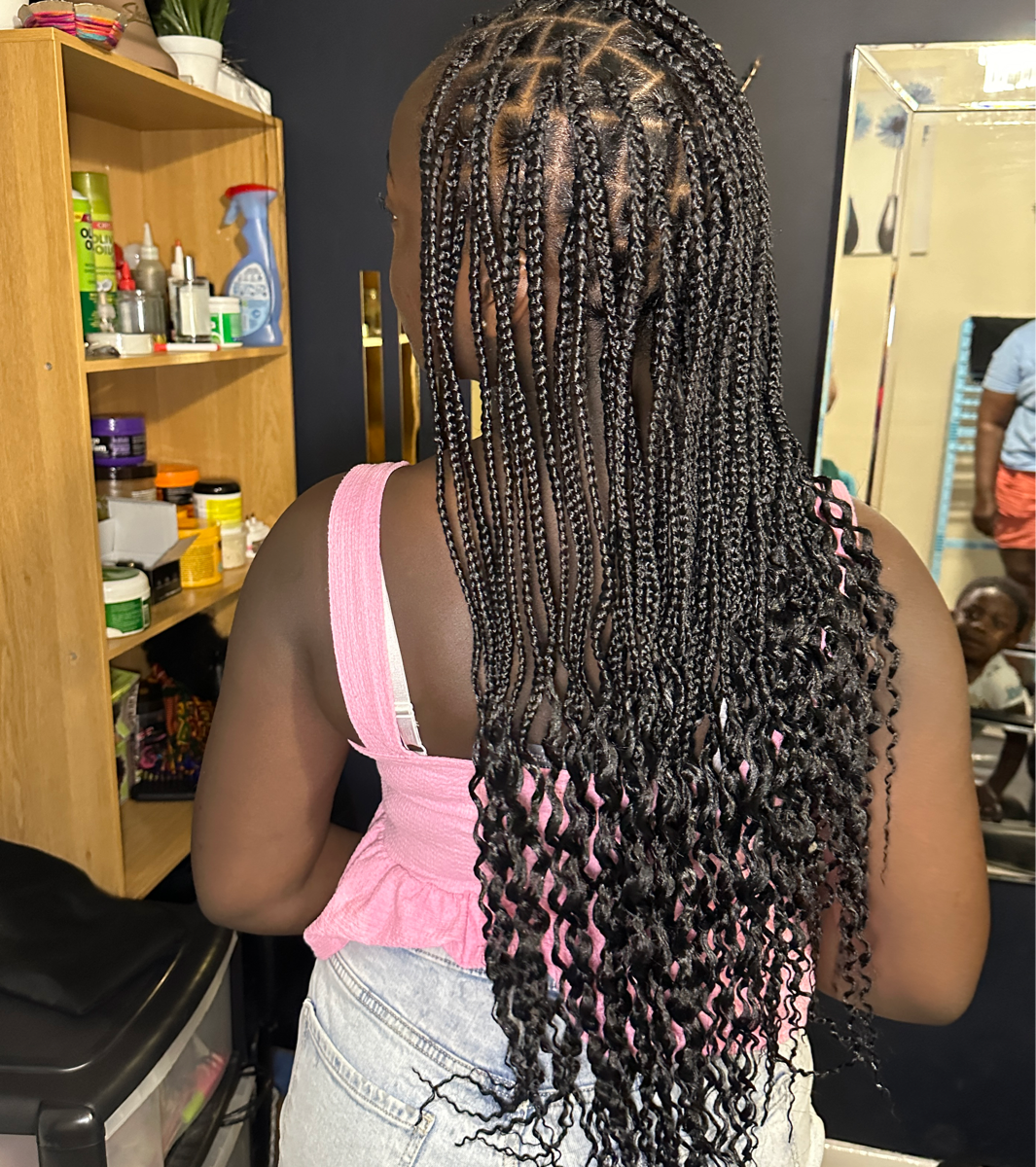 Braids with curls the end