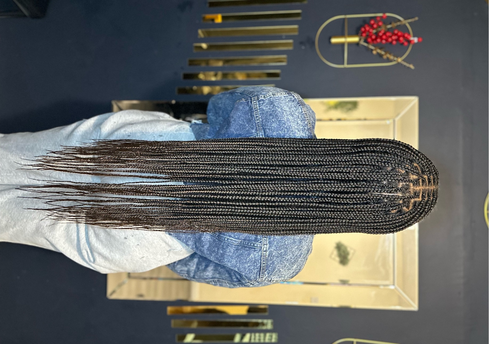 bum length knotless braids