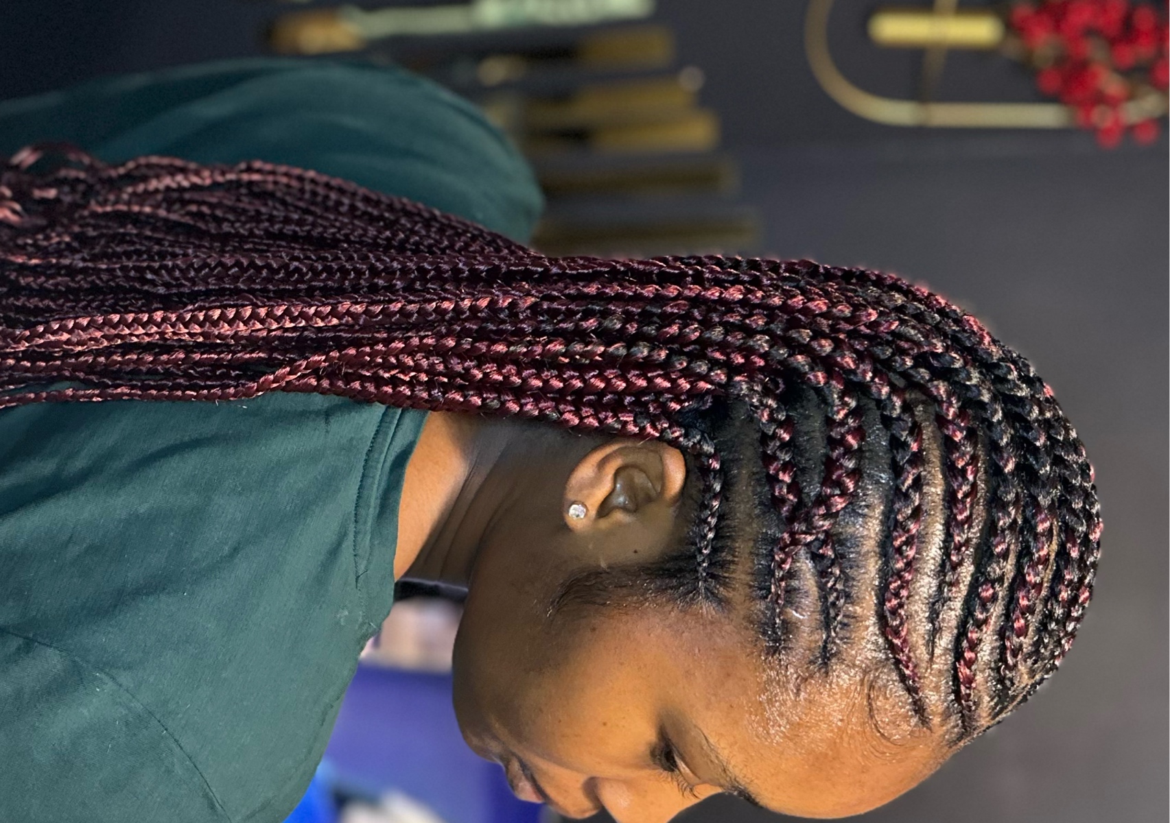 Cornrow with braids 