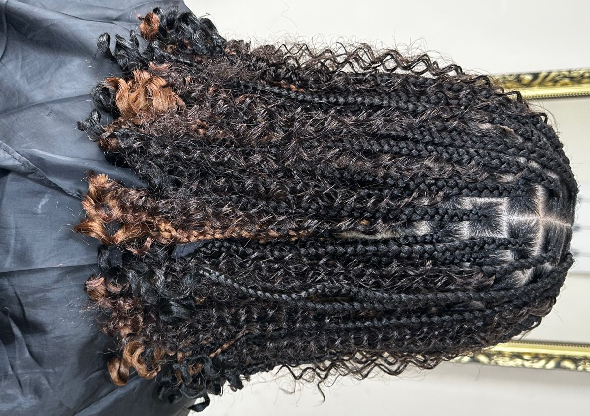 Shoulder length goddess braids 