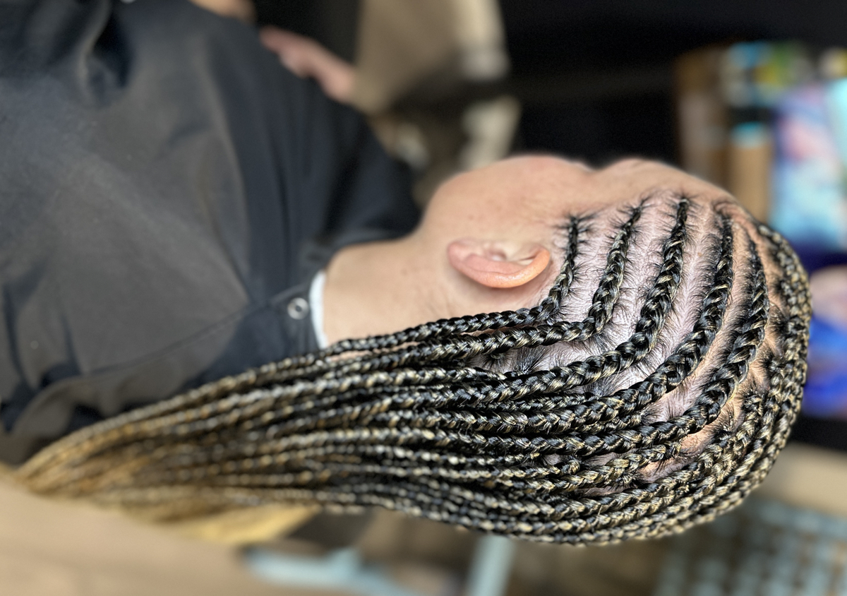 Cornrow with braids  (3/4)