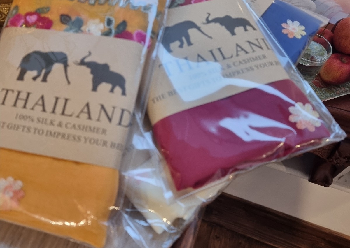 Silk and Cashmer Thai Scarf