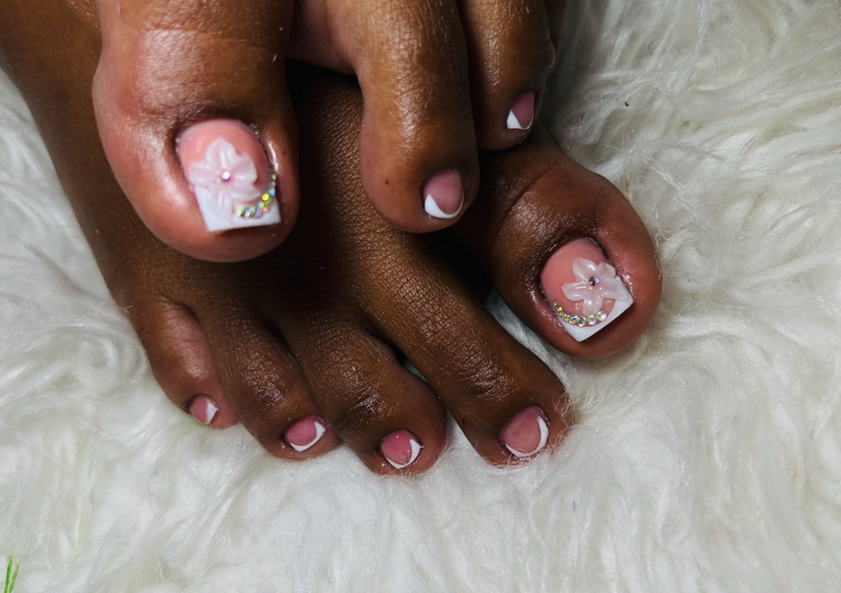 Pedi w/acrylic 