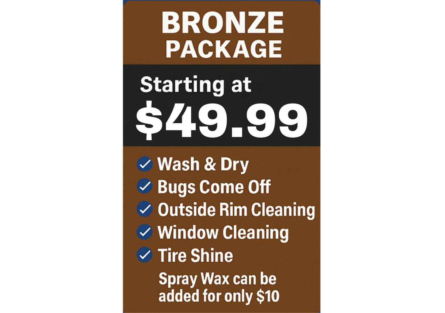 SUV Bronze Wash & Vac 