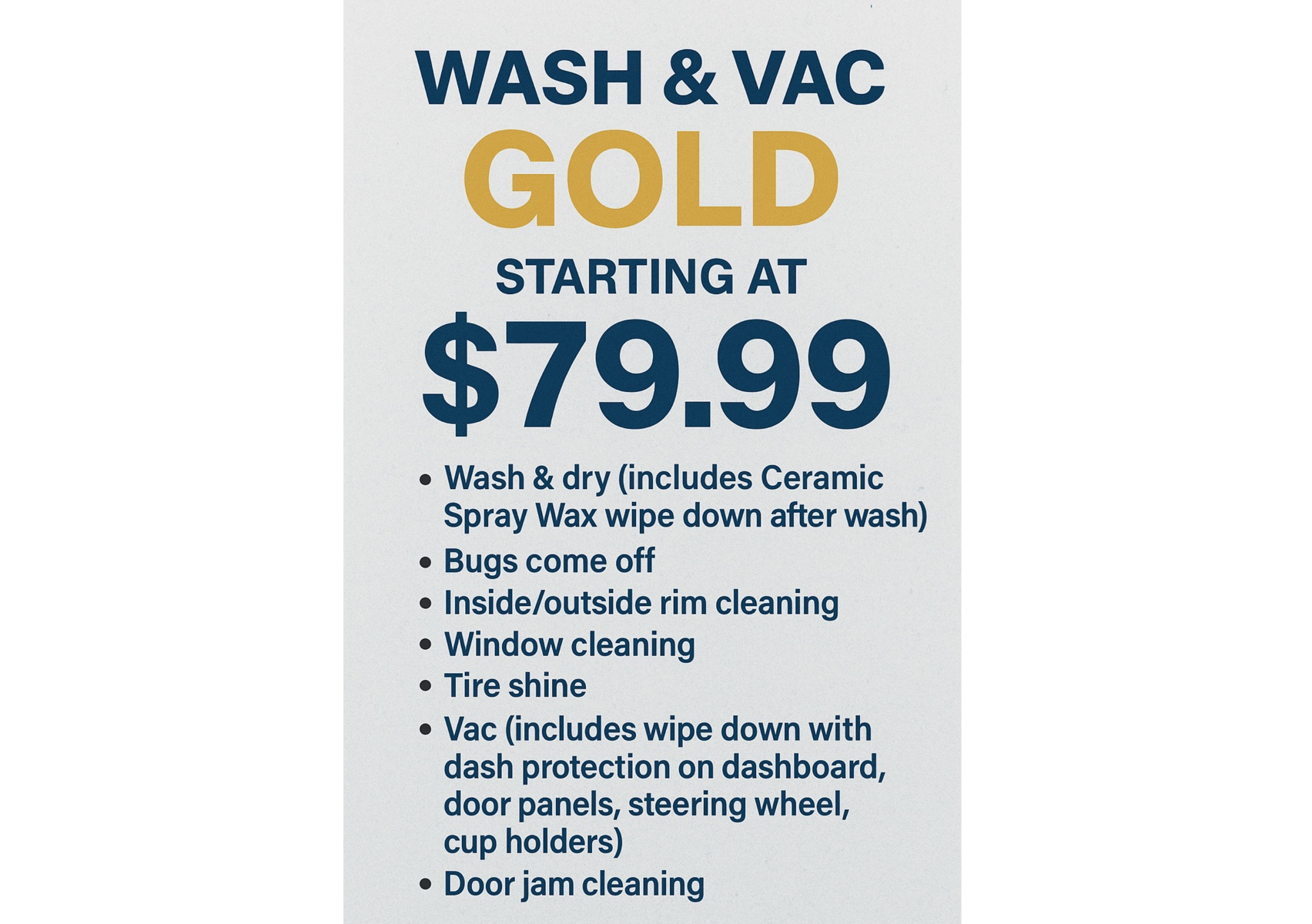 Car Gold Wash & Vac