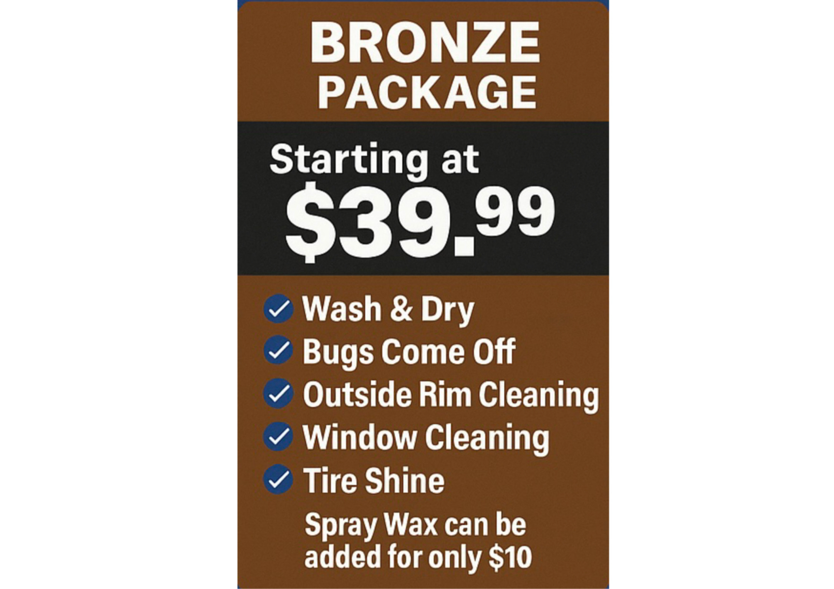 Car Bronze Wash & Vac