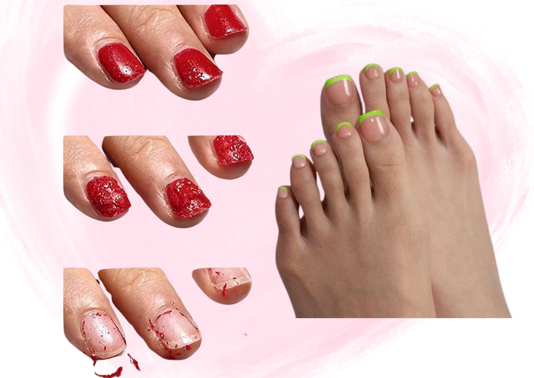 Changement Vernis (shellac pieds) avec design