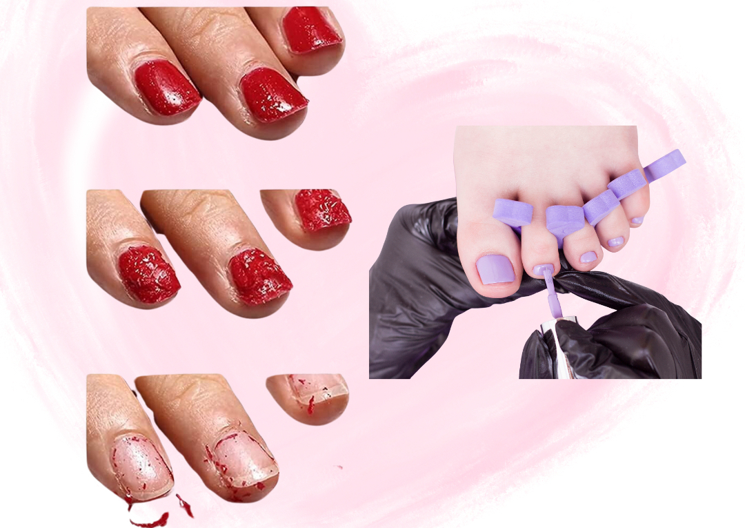 Chengement Vernis Shellac (pieds) seulement un couleur