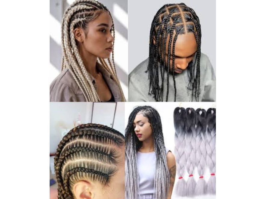 Tresses africaines (cheveux naturel / con ou sans extensions, de courtes à longues)