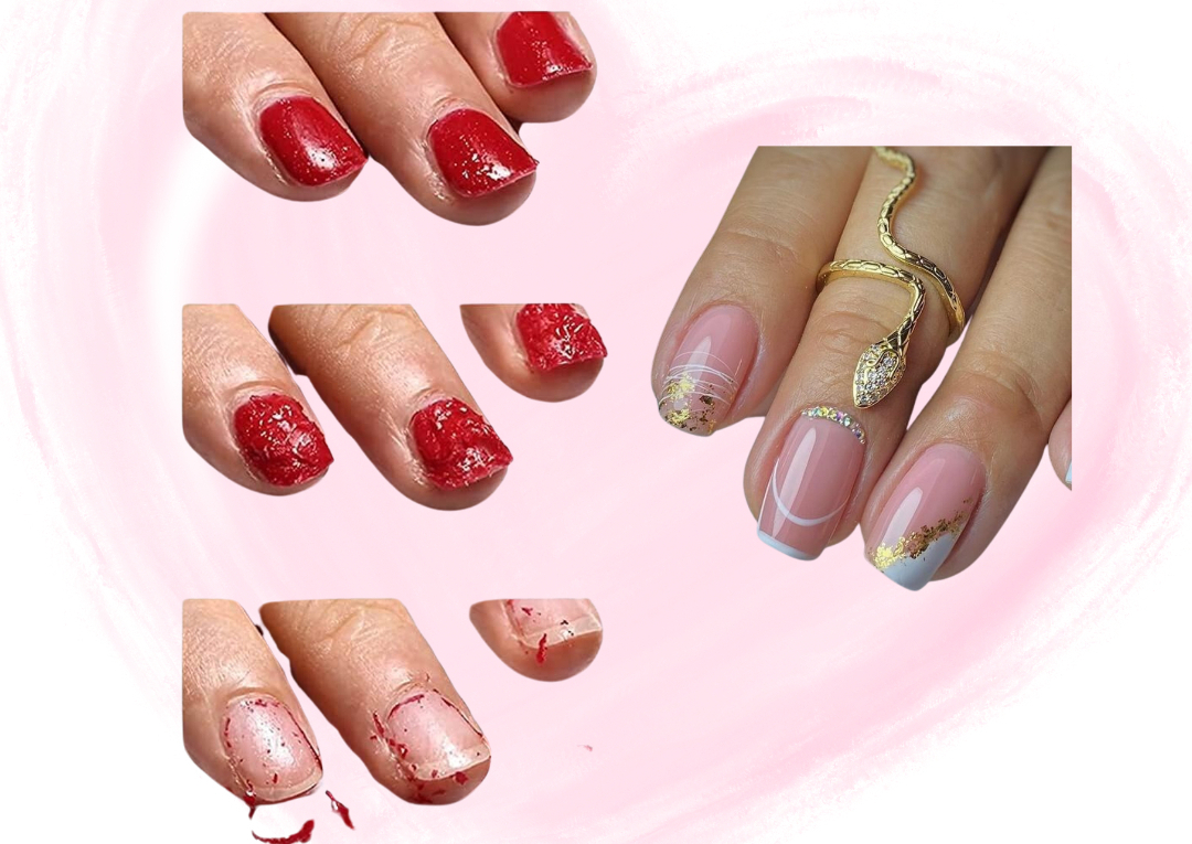 Changement de vernis shellac (Mains) avec design