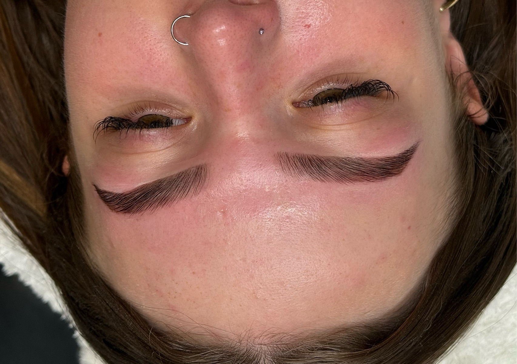 Brow lamination + hybrid tint