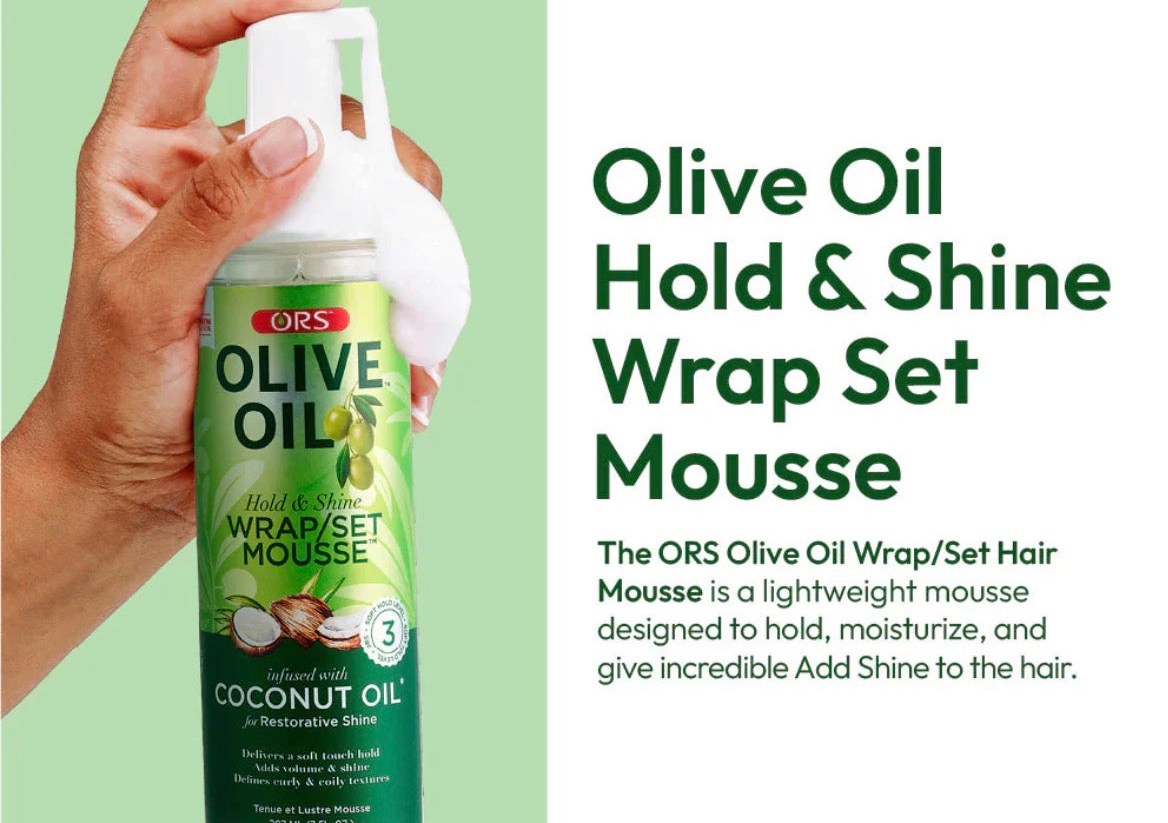 ORS Olive oil wrap set/mousse 207ml