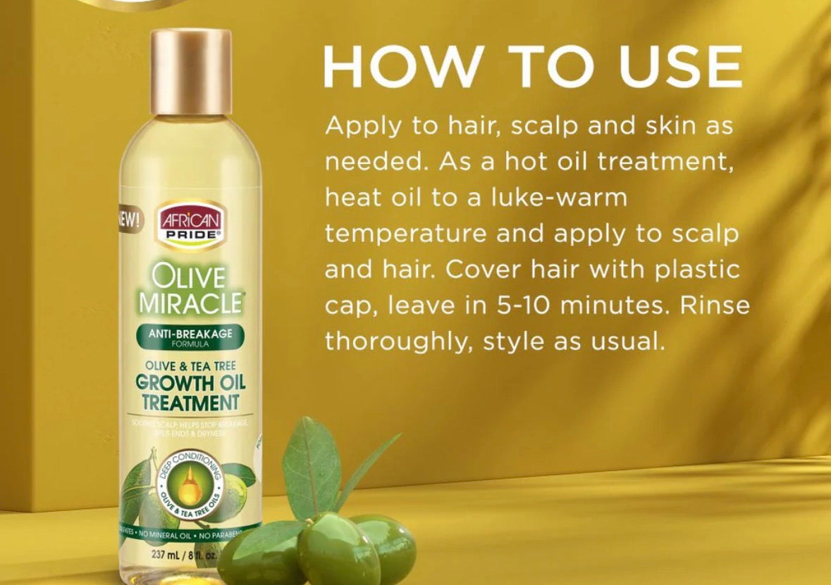 African Pride Olive Miracle Growth Oil 237ml