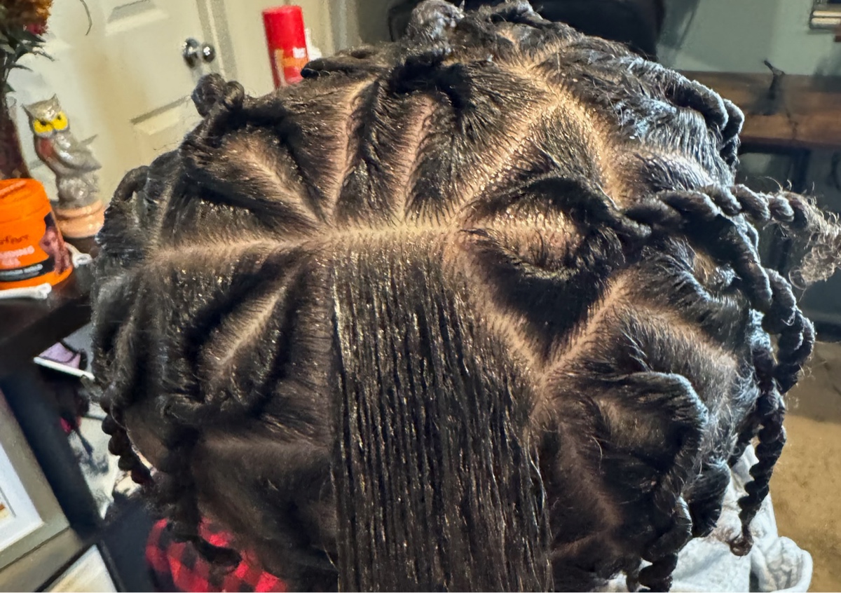 Two strand twists (flat twist)