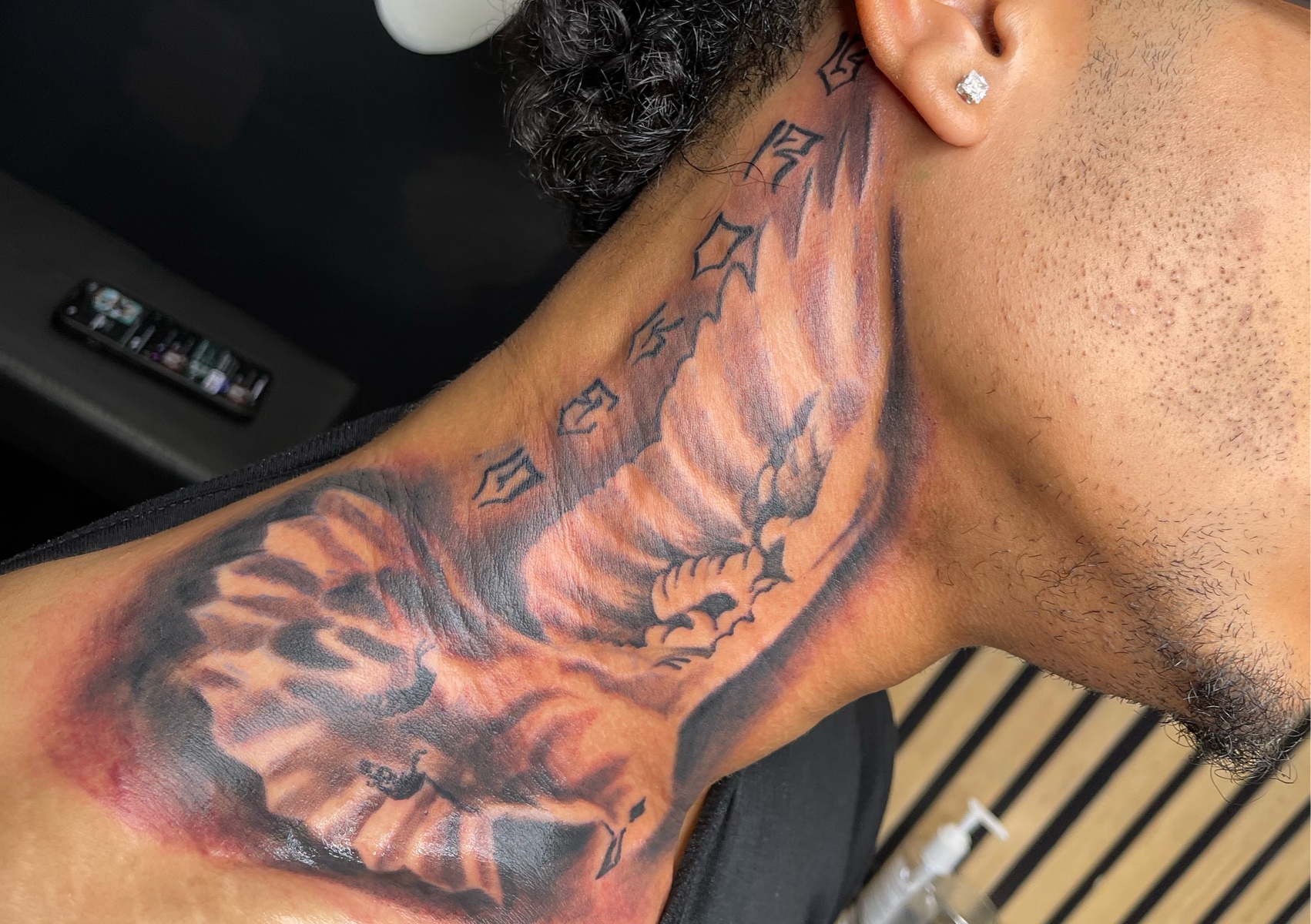 Neck tattoo