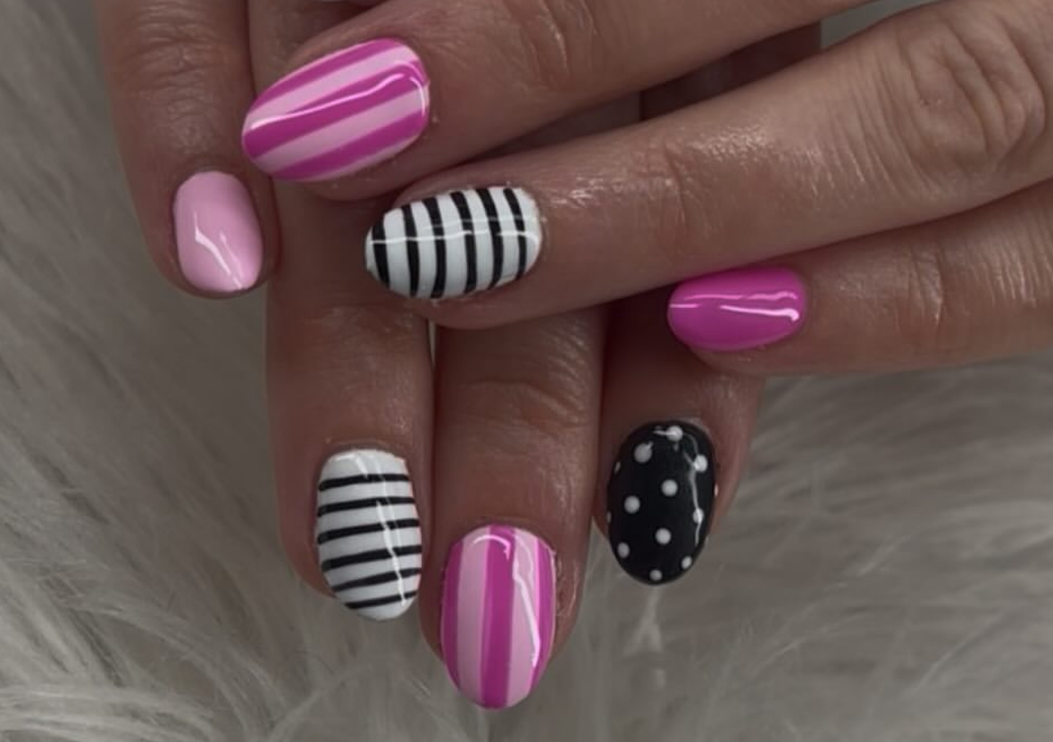 Full set acrylic simple art