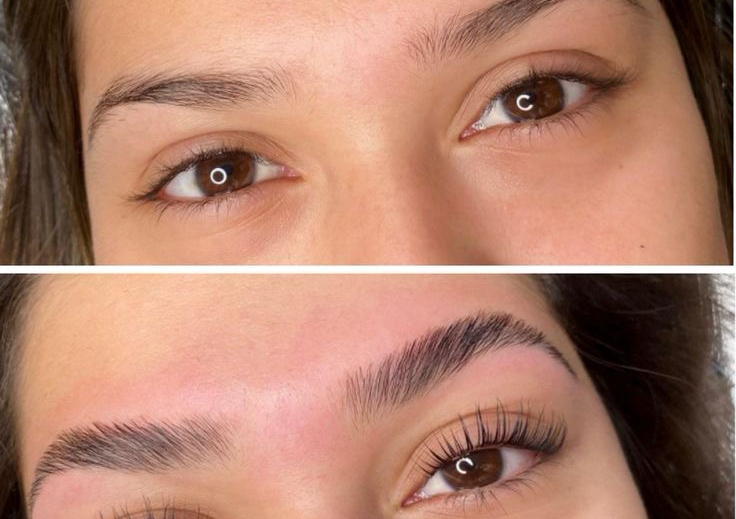 Laminado y diseño de ceja 