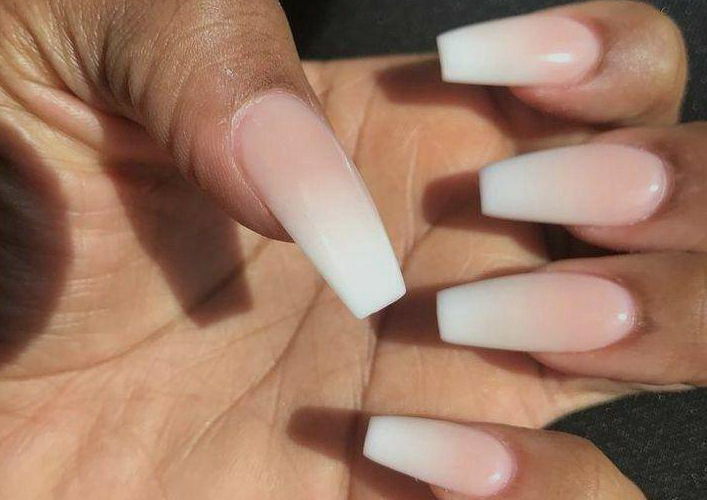 Ombre build with two color builder gel long size -3