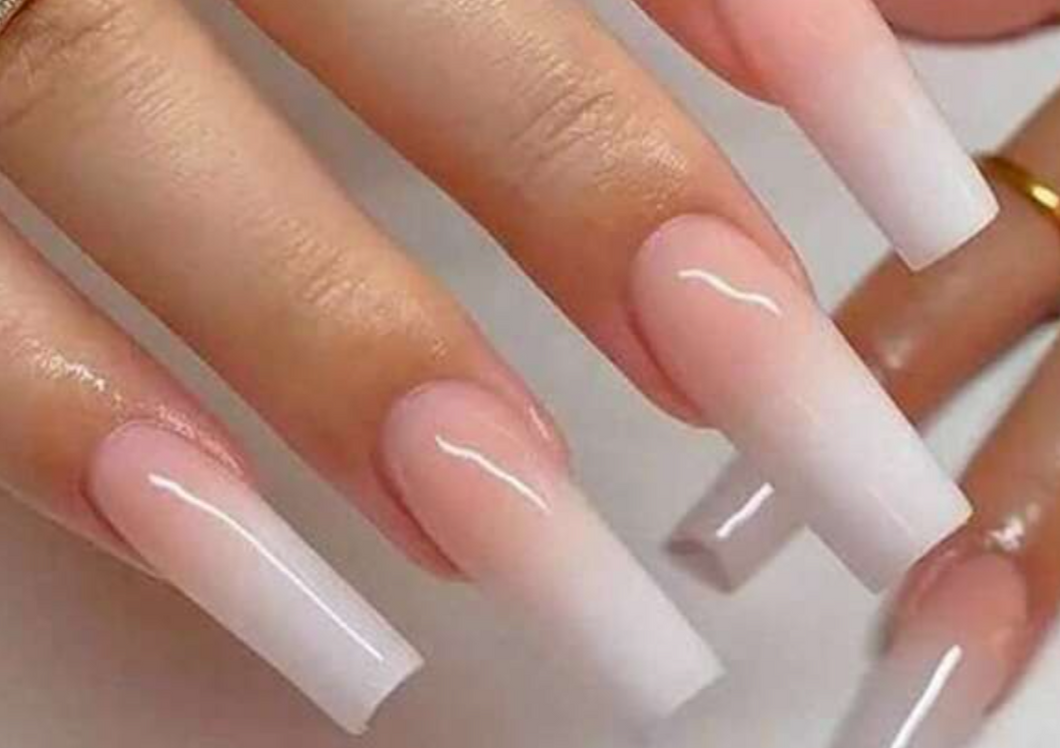 Ombre build with two color gel builder xtra long size -4