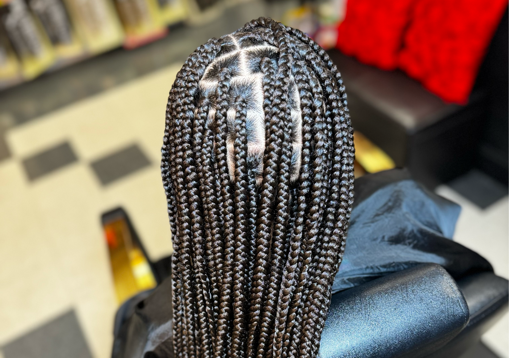 Traditional Box Braids (with knot) - Hair not included