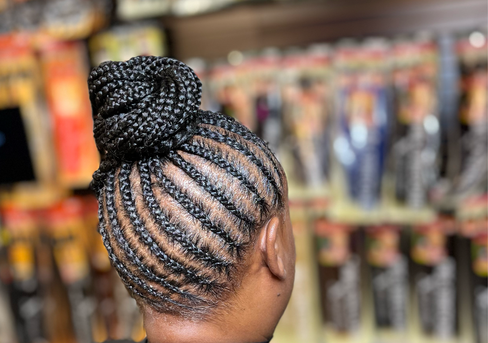 Feed in ponytail braids- Small (Hair is not included)