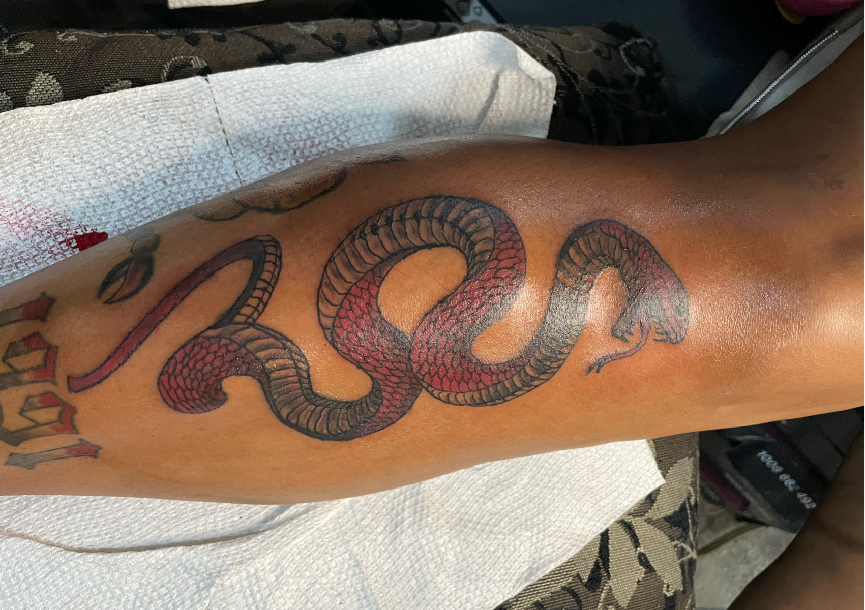 Half leg sleeve tattoo