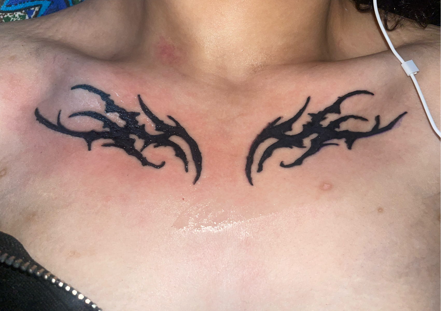Collar bone tattoo