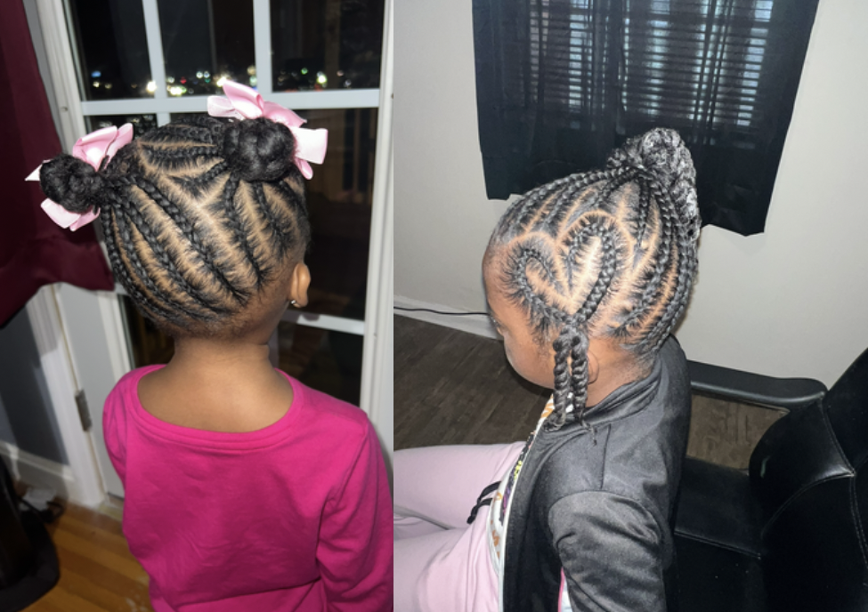 Kid’s Cornrows (natural hair)- under 11 yo